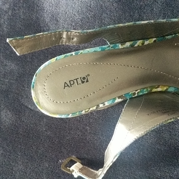 Peep-Toe Spring Print Cork Wedge Slingback Sandals - Picture 12 of 14